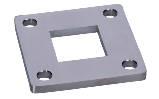 Kotviaca platňa 92 x 92 mm, otvor 40,2 x 40,2 mm, AISI 304