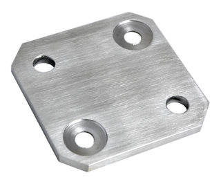 Platňa na bočné kotvenie stĺpu 80 x 80 mm, brúsená AISI 304