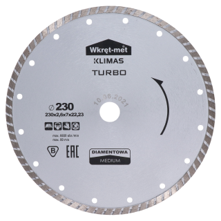 Turbo diamantový kotúč 230 x 2,6 x 22 mm