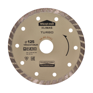 Turbo diamantový kotúč 125 x 2,3 x 22 mm