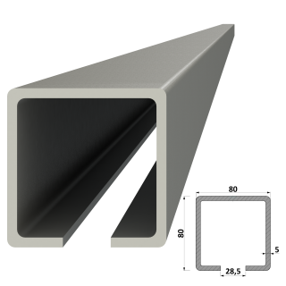 C profil 80 x 80 x 5 x 4000 mm, pozinkovaný