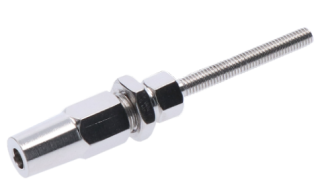 Úchyt pre lanko ø 4 mm, závit M6, brúsená nerez AISI 304