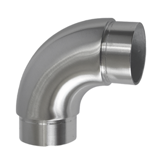 Spojka 90° na trubku ø 42,4 mm, brúsená nerez AISI 316