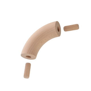 Spojovací oblúk ø 42 mm, buk, brúsený povrch bez náteru