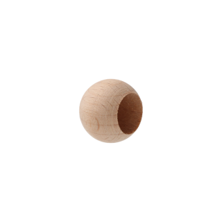 Gulička ø 20 mm na trubku ø 12 mm, buk, brúsená bez náteru