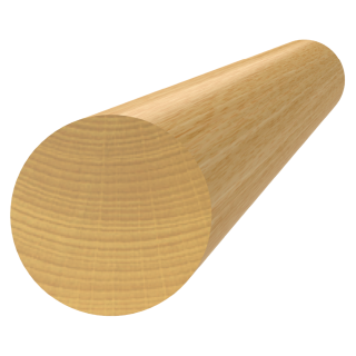 Drevený profil ø 42 x 1000 mm, buk, brúsený, bez náteru