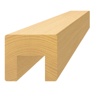 Drevený profil 45 x 40 x 3000 mm, (24 x 22 mm), brúsený buk
