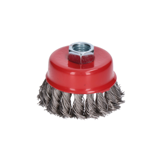 Kartáč hrnčekový vrkočový ø 65 mm x M14 NEREZ