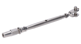 Šponovák pre lanko ø 3 mm, závit M6/LH6, brúsená AISI 304