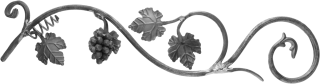 Ornament 165 x 800 mm, ø 14 mm