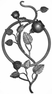 Ornament ruža 500 x 280 mm, 12 x 12 mm