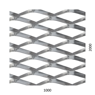 DOPREDAJ ťahokov Al, kosoštvorcové oko, 1000 x 2000 x 1,5 mm
