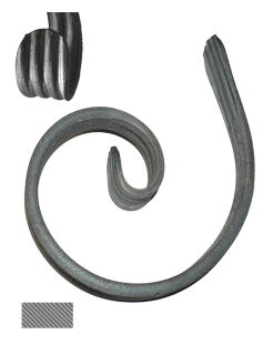 Polkruh 150 x 100 mm, 12 x 6 mm, hladký, široké rozkutie