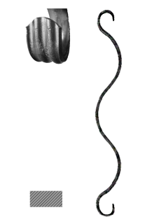 Prvok 380 x 50 mm, 12 x 6 mm, základné rozkutie