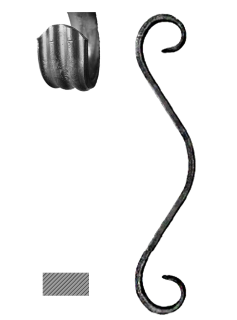Prvok 250 x 50 mm, 12 x 6 mm, základné rozkutie