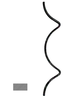 Prvok 312 x 52 mm, profil 12 x 6 mm