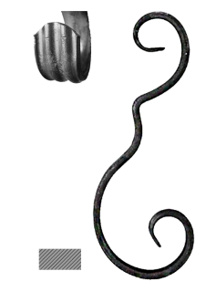 Prvok 220 x 83 mm, profil 12 x 6 mm, základné rozkutie
