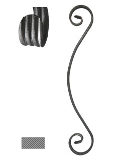 Prvok 460 x 80 mm, 12 x 6 mm, široké rozkutie