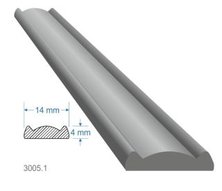 Pásovina plochá 14 x 4 x 2000 mm s oblúčikom, mäkká