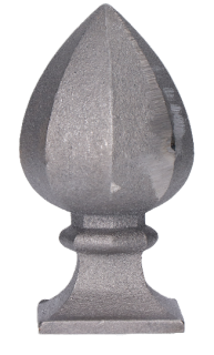 Šiška H = 130 mm, podstavec 58 x 58 mm, dutá
