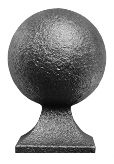 Guľa ozdobná, H = 72 mm, podstavec 40 x 40 mm, plná