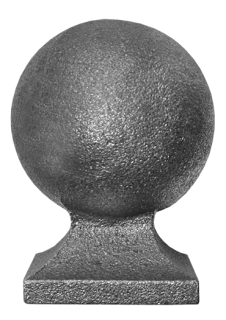 Guľa ozdobná, H = 90 mm, podstavec 58 x 58 mm, dutá