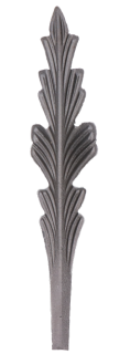 List 300 x 60 x 3 mm, ohnutý, výlisok
