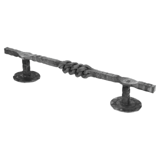 Úchyt kovaný 380 x 74 mm, odsadenie 61 mm, bez úpravy