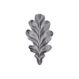 Dubový list 145 x 75 x 2 mm, plech bez povrchovej úpravy