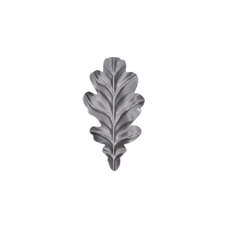 Dubový list 100 x 50 x 2 mm, plech bez povrchovej úpravy