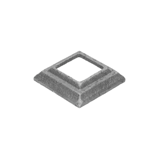 Krytka 62 x 62 x 16 mm s otvorom 31 x 31 mm, odliatok