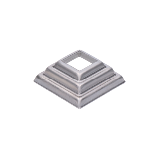 Krytka plechová, 57 x 57 x 23 mm, diera 22 x 22 mm, výlisok