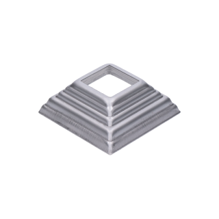Krytka plechová, 90 x 90 x 29 mm, diera 32 x 32 mm, výlisok