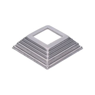 Krytka, plech, 100 x 100 x 29 mm, diera 42 x 42 mm, výlisok