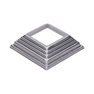 Krytka, plech, 100 x 100 x 29 mm, diera 52 x 52 mm, výlisok