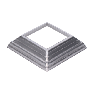 Krytka, plech, 100 x 100 x 29 mm, diera 60 x 60 mm, výlisok