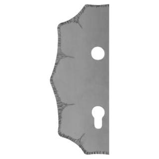 Štít 230 x 93 x 3 mm s otvormi, rozteč 90 mm, ľavý