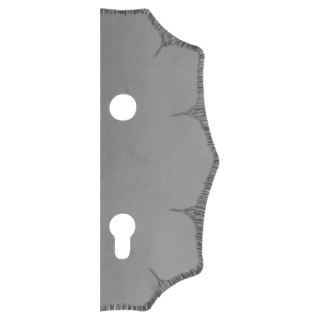 Štít 230 x 93 x 3 mm s otvormi, rozteč 90 mm, pravý