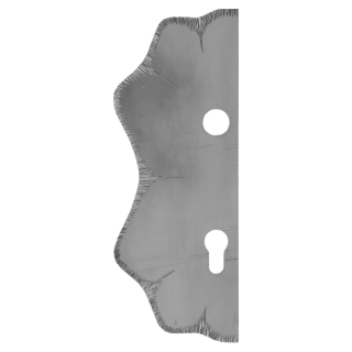 Štít 250 x 95 x 3 mm s otvormi, rozteč 90 mm, ozdobný, ľavý