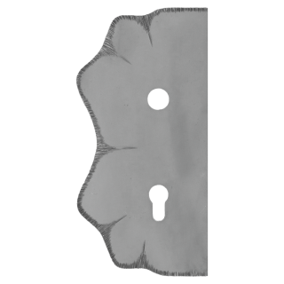 Štít 250 x 125 x 3 mm, rozteč 90 mm, zdobený, ľavý