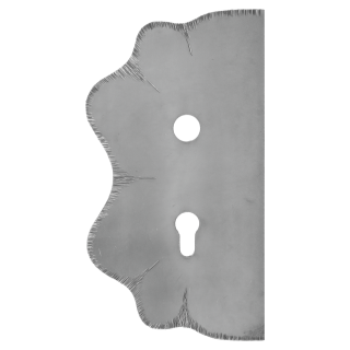 Štít 250 x 135 x 3 mm, rozteč 72 mm, zdobený, ľavý