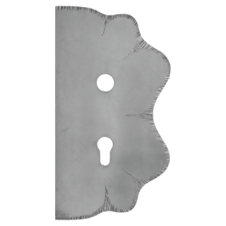 Štít 250 x 135 x 3 mm, rozteč 72 mm, zdobený, pravý