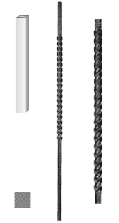 Stĺp zabradlia 25 x 25 mm, L = 1300 mm