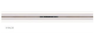 900RAL30 Al profil RAL 9010 k HALO s difúzerom pre LED