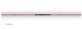 900RAL40 Al profil RAL 9010 k HALO s difúzerom pre LED