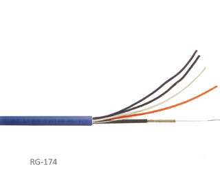 550CABL045A00 koaxiálny kábel RG-174, 50 Ohm, 4 x 0,50 mm