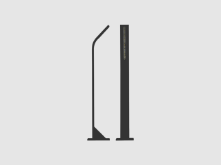 Vonkajšie LED osvetlenie STIK M, RAL 7016, H = 750 mm