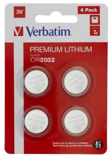 Batérie VERBATIM Lithium CR2032, 3 V, 4 ks