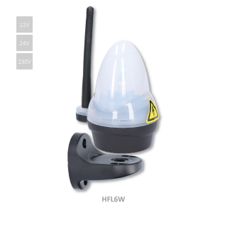 LED lampa, 12/24/230 V, so zabudovanou anténou, 739lux