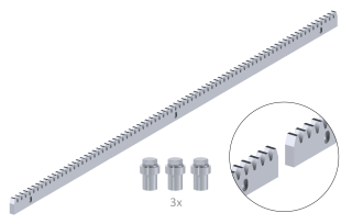 Hrebeň INOX 30 x 10 x 1000 mm, M4, max do 1900 kg